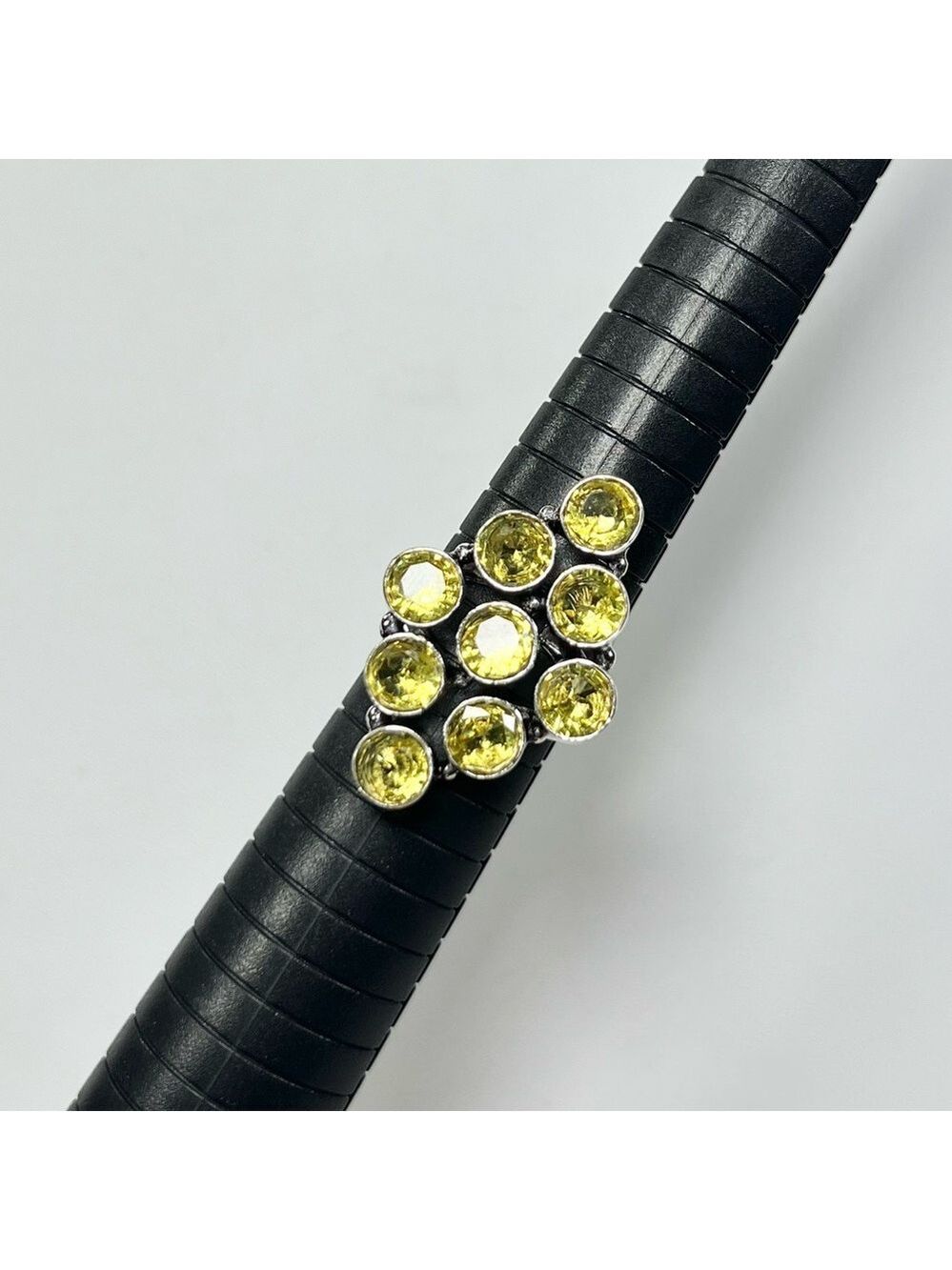 Citrine 925 Ring Synthetic Gemstone size 9.25